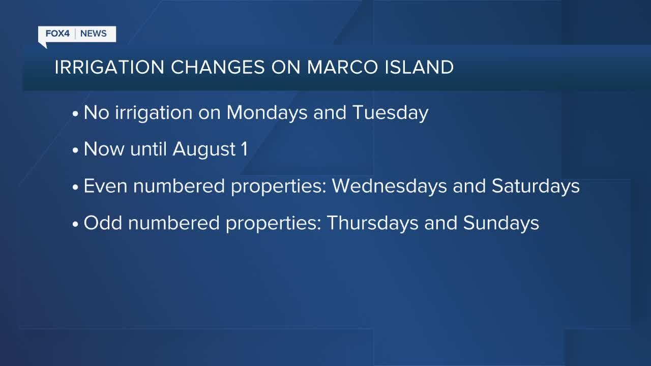 Irrigation restrictions begin on Marco Island