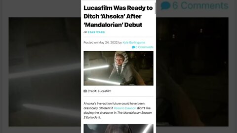 Disney Lucas film Wanted To Ditch Ahsoka After Mandalorian!