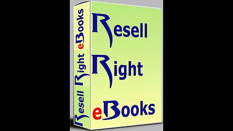 Resell Right eBooks Digital - other download products