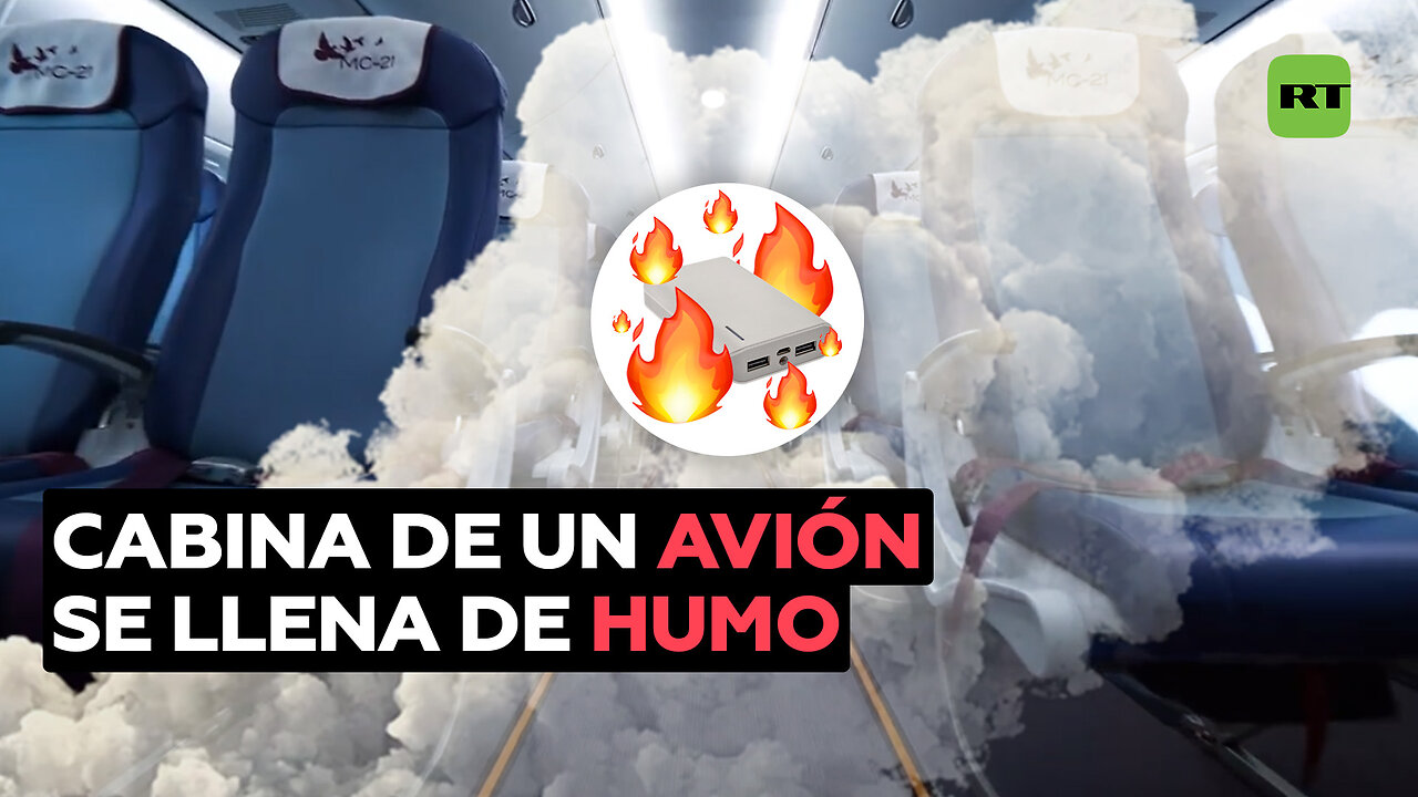 La cabina de un avión se llena de humo en pleno vuelo