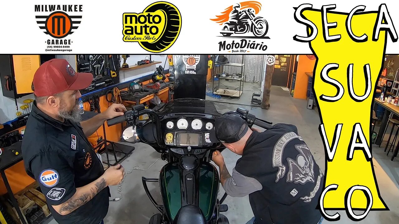 Encontro de motos CUSTOM na Milwaukee Garage Instalei um SECA SUVACO MOTO AUTO CUSTOM