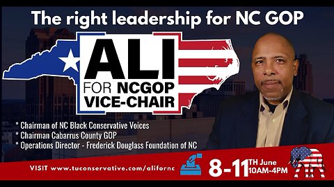 Ali For NC GOP Vice Chairman