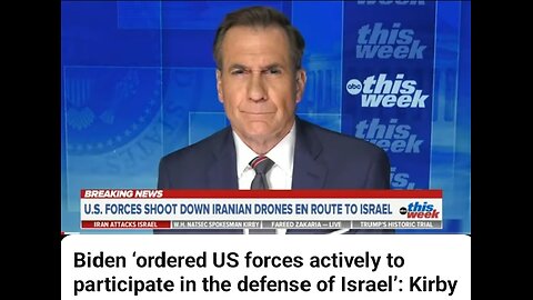 Biden,ordered forces actualy to participate in the defense of Israel kirby