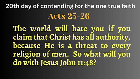 Acts 25-26 Why evil men are talking about UFOs, lizard people, and aliens on the dark side of moon!
