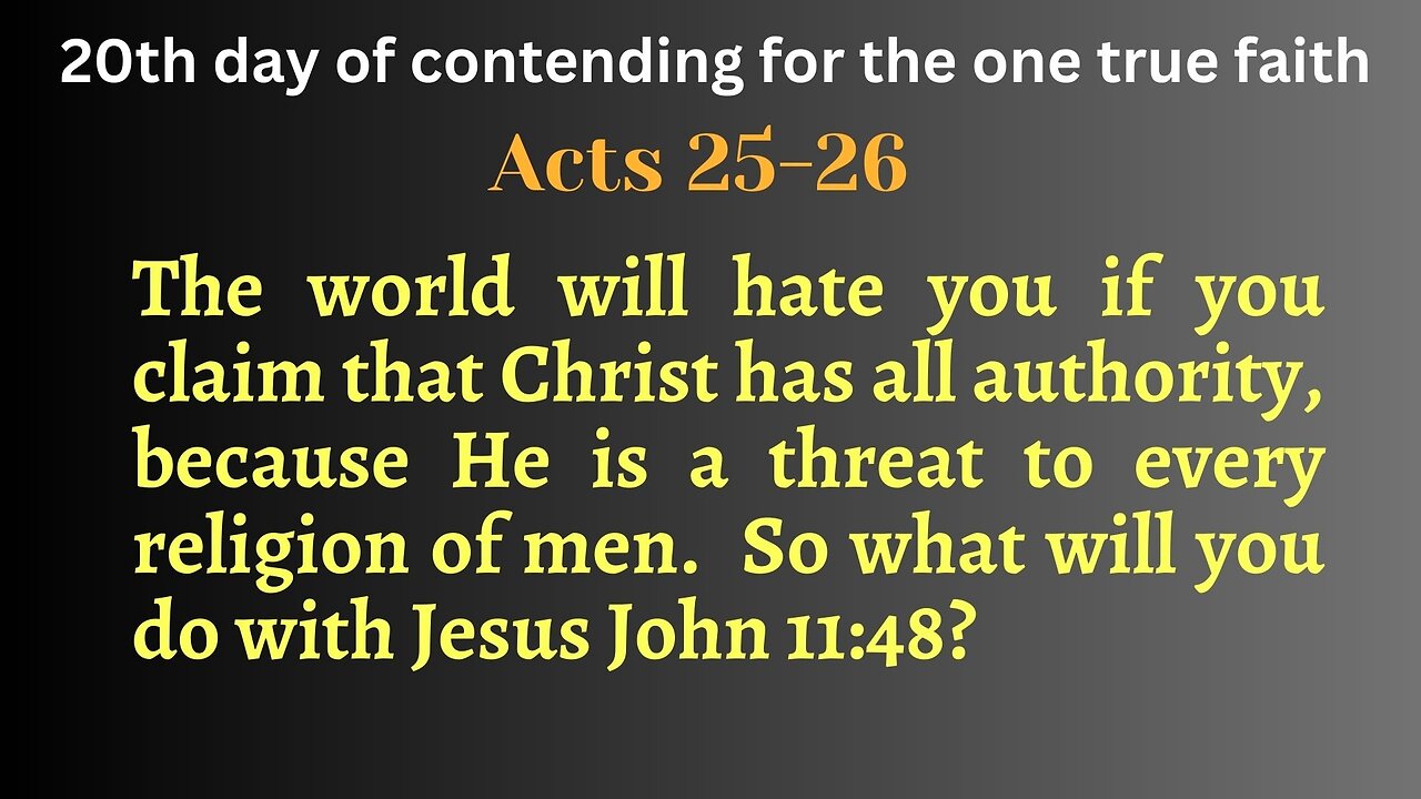 Acts 25-26 Why evil men are talking about UFOs, lizard people, and aliens on the dark side of moon!