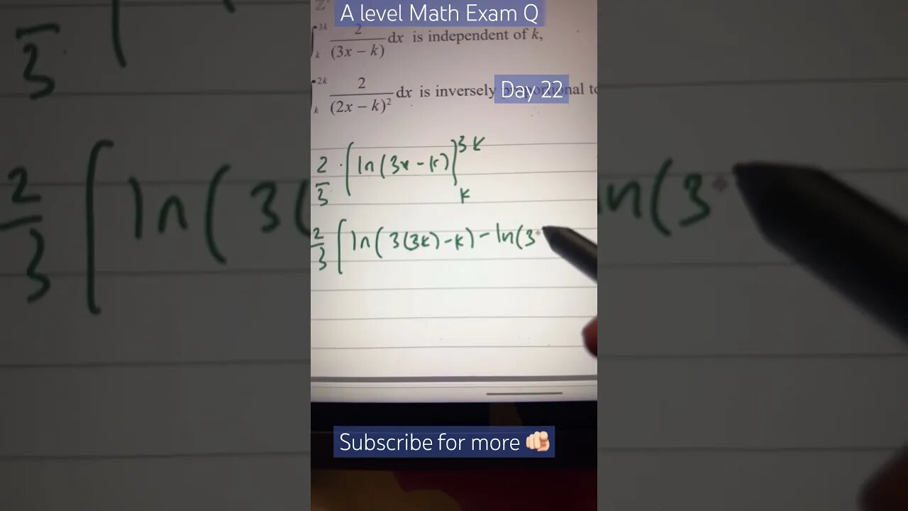 A level Math Q #integration #youtubeshorts #mathtrick #youtube #math