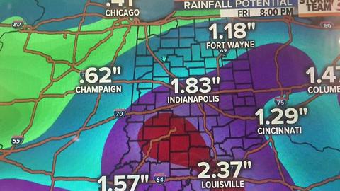 Rainfall potential & weekend forecast.