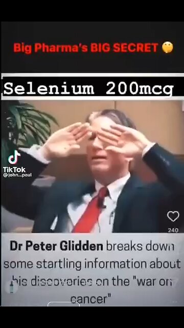 Selenium. Why, because the medical industry and big Pharma are for profit.