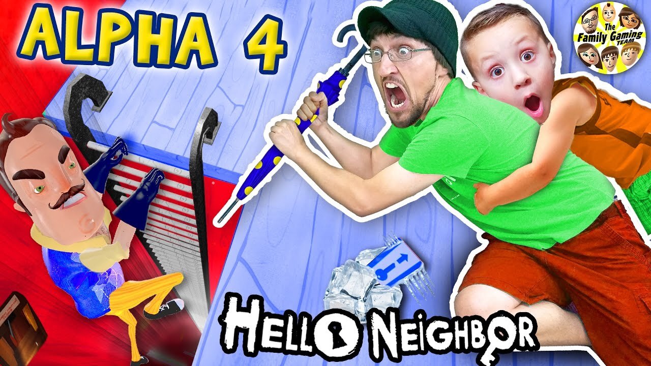 HELLO NEIGHBOR ALPHA 4! Simon Says Game? (Pt 1) Bendy Ink Machine in Basement?