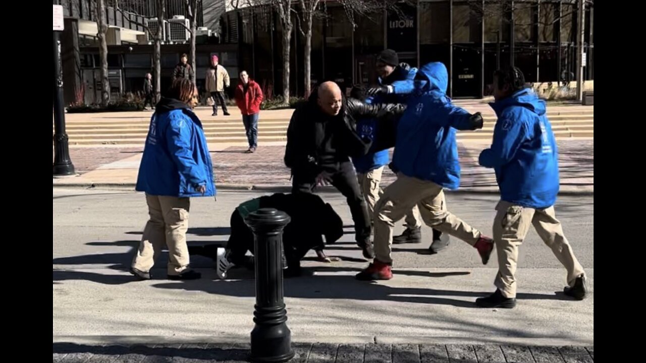 Graphic footage released of Evanston contract employees beating up senior citizen