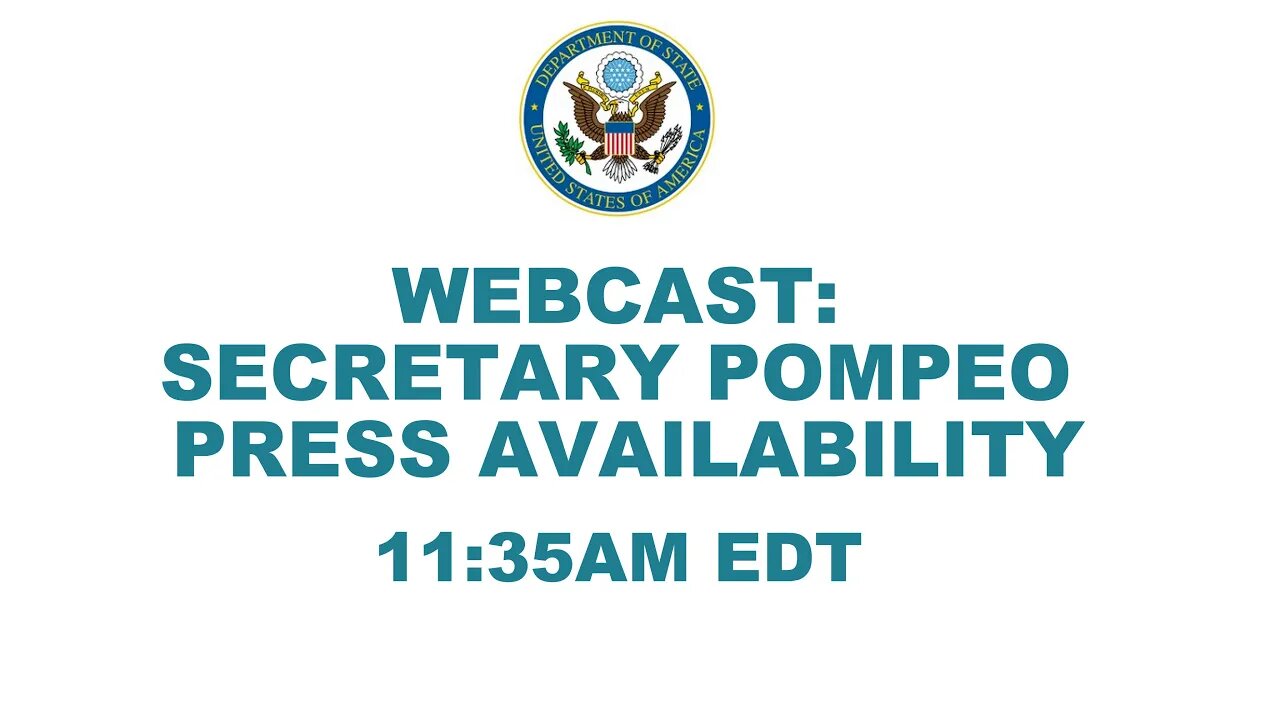 Secretary Pompeo Holds a Press Availability at The Department of State, 11:35am, March 25, 2020