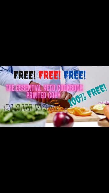 Free! Free! Free! *100% Free! The Essential Keto Cookbook Printed Copy Absolutely Free! #Shorts