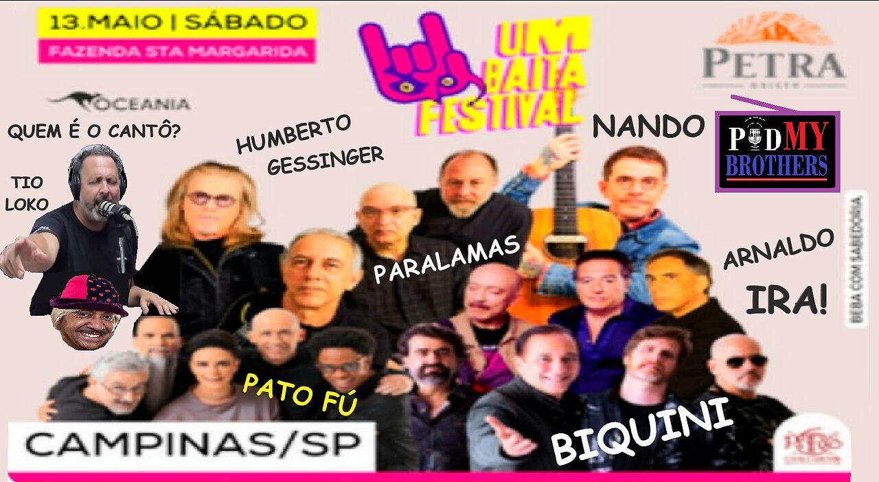 "UM BAITA FESTIVAL" COM GRANDES BANDAS DO ROCK NACIONAL...