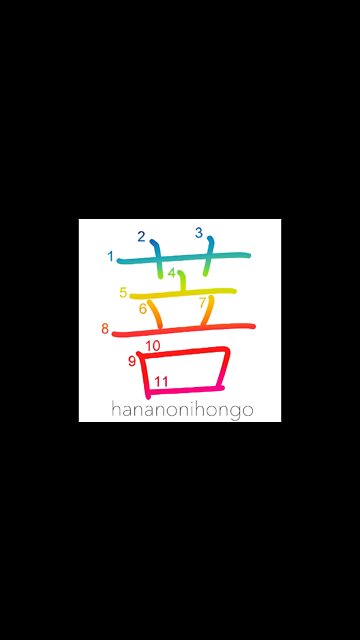 菩 - bo - Buddha's sacred fig tree- Learn how to write Japanese Kanji 菩 - hananonihongo.com