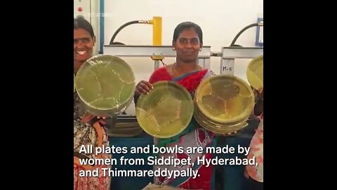 Plant-based plates made in India! Hemp can be used to make plates too, but this machine is super