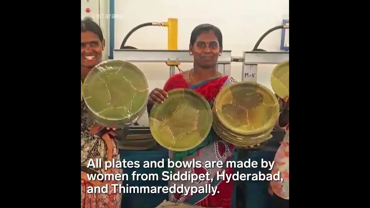 Plant-based plates made in India! Hemp can be used to make plates too, but this machine is super