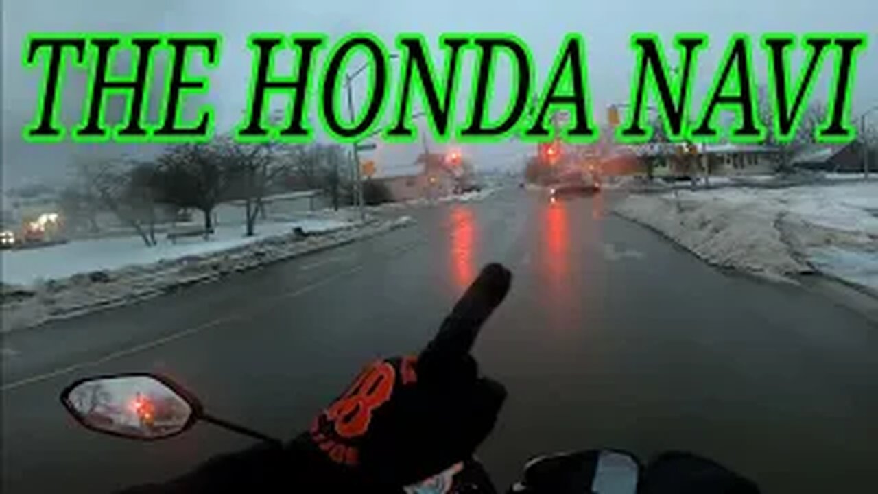 Just A Light Snow Ride In Belleville On The Honda Navi 110cc