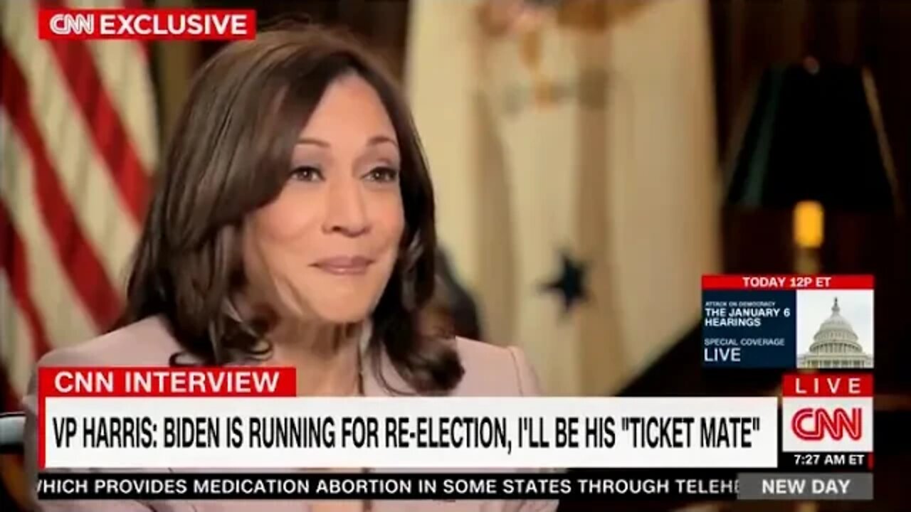 Kamala says Joe is running in '24 and she's with him!