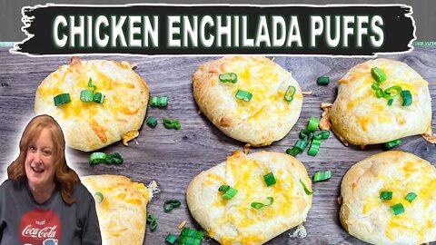 CHICKEN ENCHILADA PUFFS Using Refrigerated Crescent Roll Dough | Easy Weeknight Meal Recipe