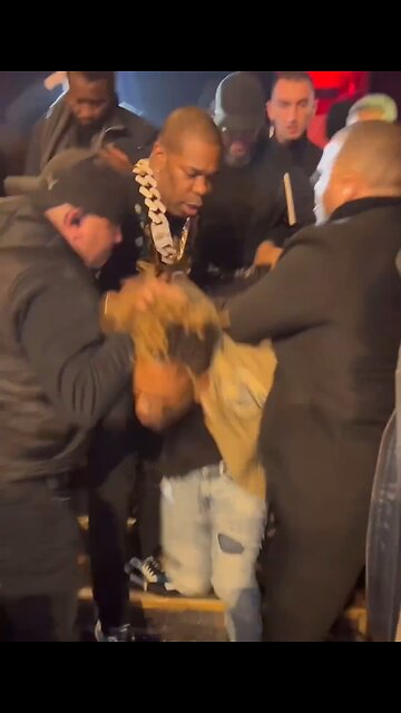 Busta Rhymes removes Nizzle Man from the premises of French Montana's album release party