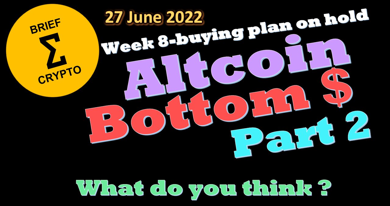 Altcoin BOTTOM $ - PART 2 - Bitcoin Price - Crypto Market - Crypto Daily News