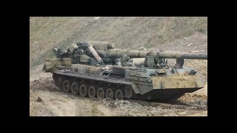 Rusnyava 2S7M Malka Russian Cannon! Russia Ukraine War!