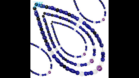 Lapis lazuli and black onyx with Ametrine Crystal gemstone pendant choker Gifts 03