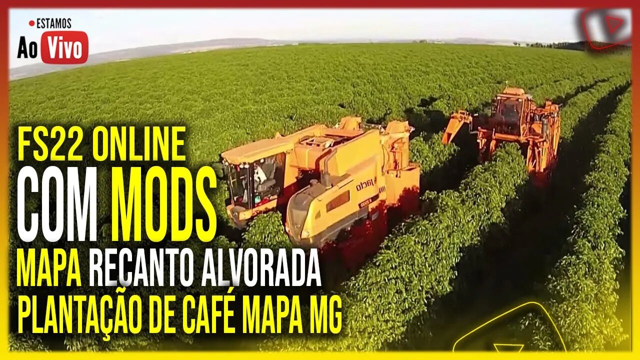 🔴 FS22 - NOVO MAPA BRASILEIRO COM PLANTAÇÃO DE CAFÉ MULTPLAYER COM MODS FARMING SIMULATOR 22