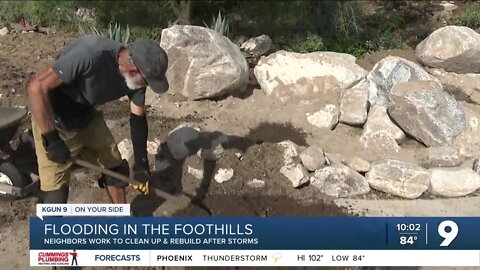 Foothills neighbors staying positive amid monsoon floods and mud