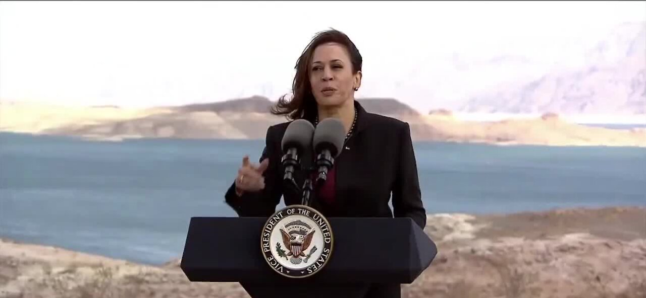 Vice President Kamala Harris tours Lake Mead, discusses climate change with Nevada leaders