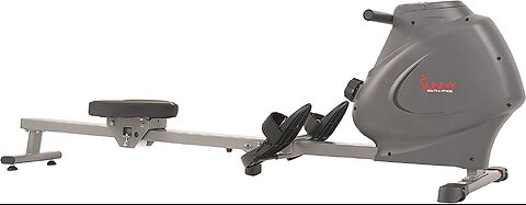 Sunny Health & Fitness Compact Folding Magnetic Rowing Machine with LCD Monitor, Bottle Holder,...