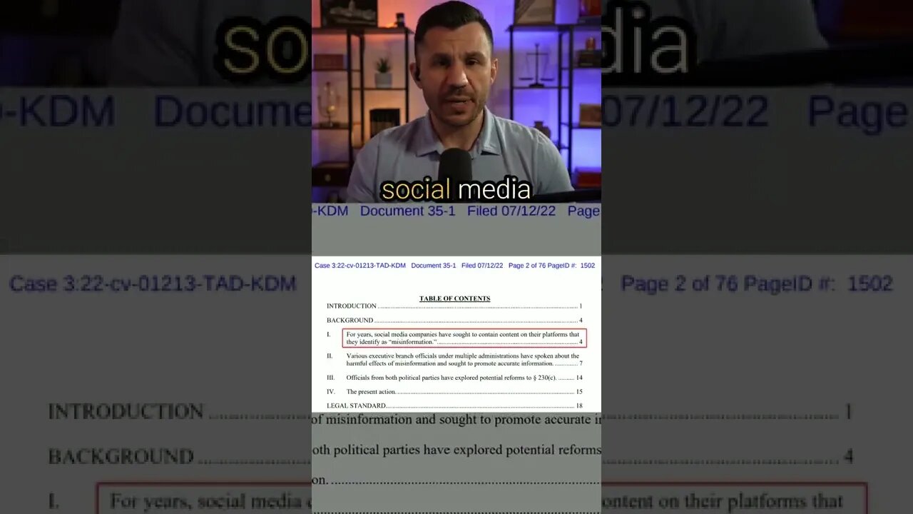 Motion to Dismiss after Big Tech Forced to Reveal Government Censors #shorts