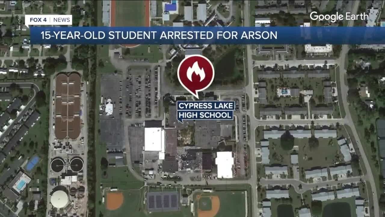 15-year-old faces arson charges after starting fire in school bathroom