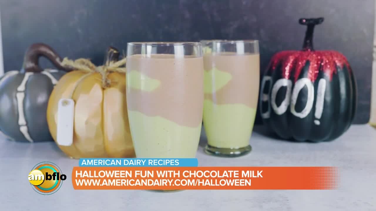 Halloween fun with chocolate milk