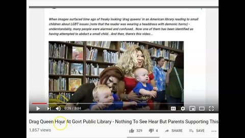 Drag Queen Hour At Govt Funded Public Library - Parents Supporting This