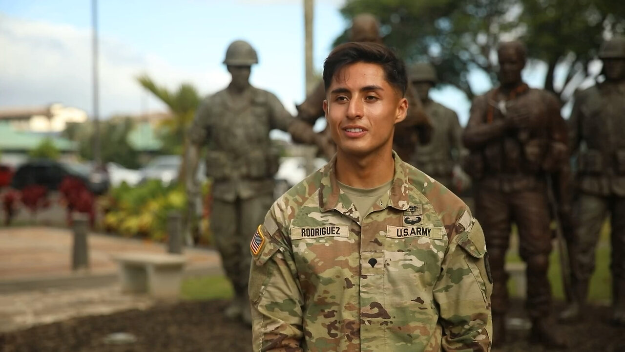 Spc. Rene Rodriguez is awarded the Soldier’s Medal for his act of heroism