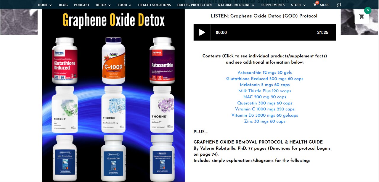 Graphene Oxide Detox & Removal Supplements [Covid-19 Vaccine]