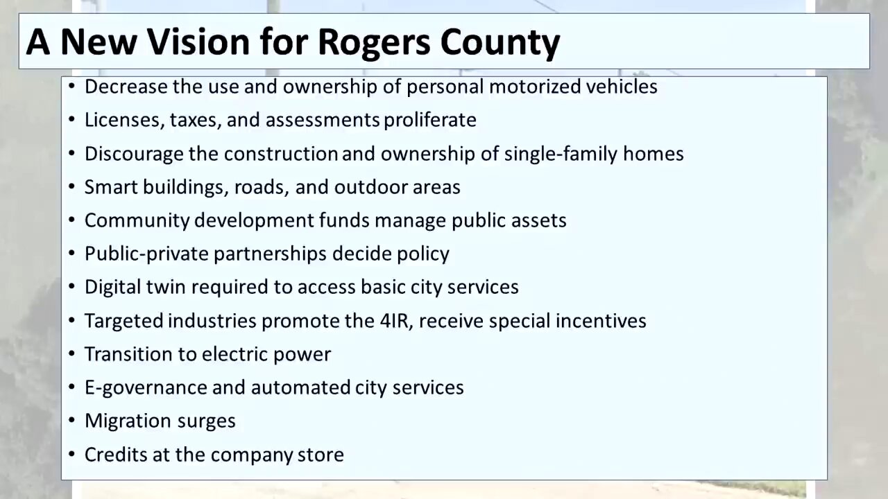 WEF/NWO 'Great Reset' (Relocating people out of Rural Areas) being tested in Rogers County, OK! 😡