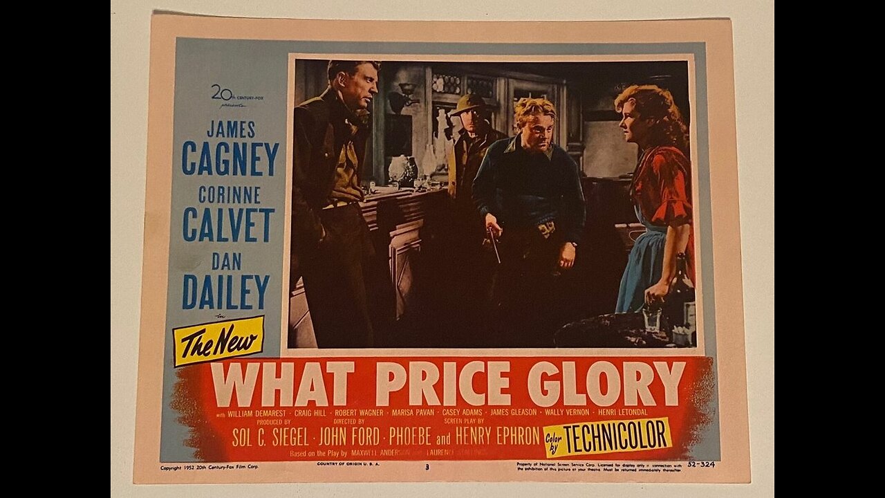 What Price Glory (1952) | A war film directed by John Ford and starring James Cagney