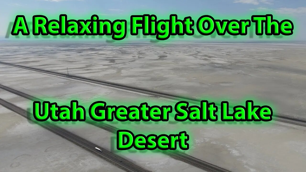 Drone Flight over Utah Salt Flats Desert with Lo-Fi