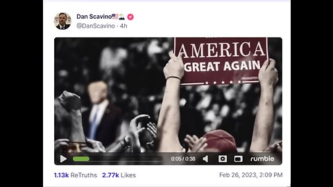 Dan Scavino🇺🇸🦅Trump Feb 26, 2023, 2:09 PM