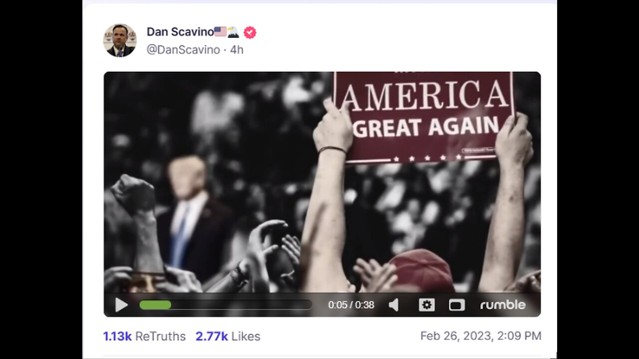 Dan Scavino🇺🇸🦅Trump Feb 26, 2023, 2:09 PM