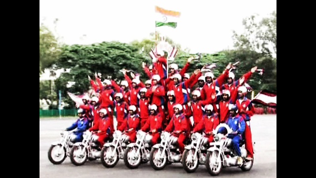 Indian Army Motorbike Display