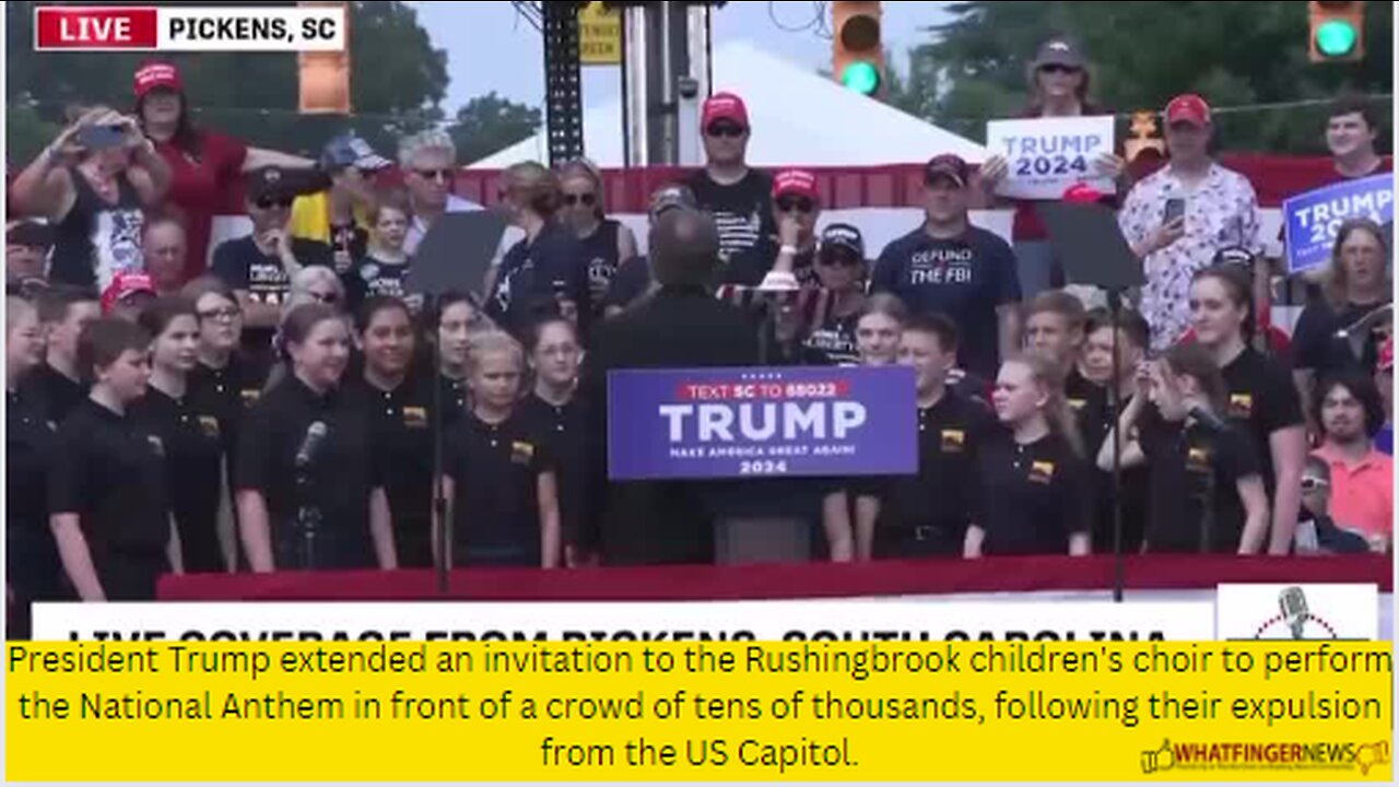 President Trump extended an invitation to the Rushingbrook children's choir