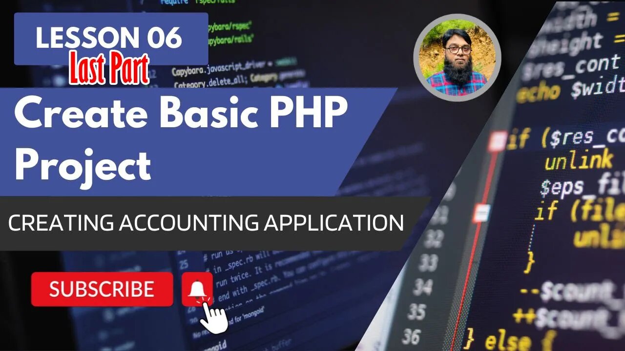 Basic PHP Project | Creating Account Application | Urdu Hindi Tutorial | (Last) Lesson 06