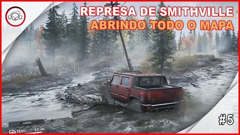 SnowRunner, Represa de Smithville, Abrindo Todo O Mapa, Gameplay PT BR, #5