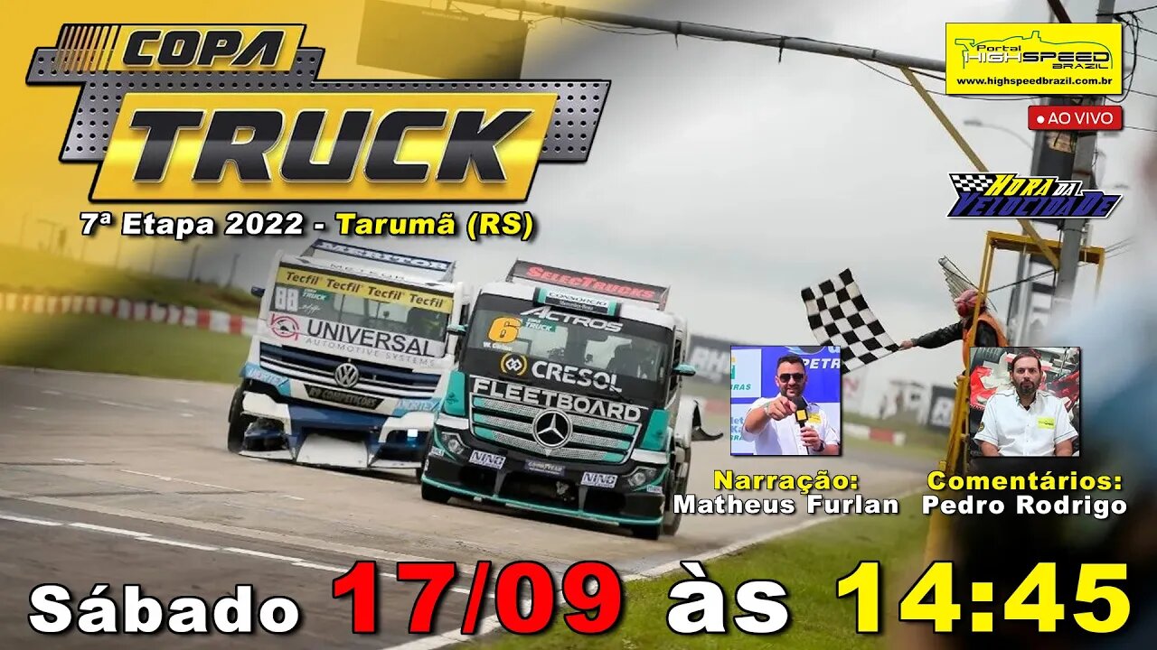 COPA TRUCK | Corridas 1 e 2 | 7ª Etapa | Tarumã (RS) | Ao Vivo