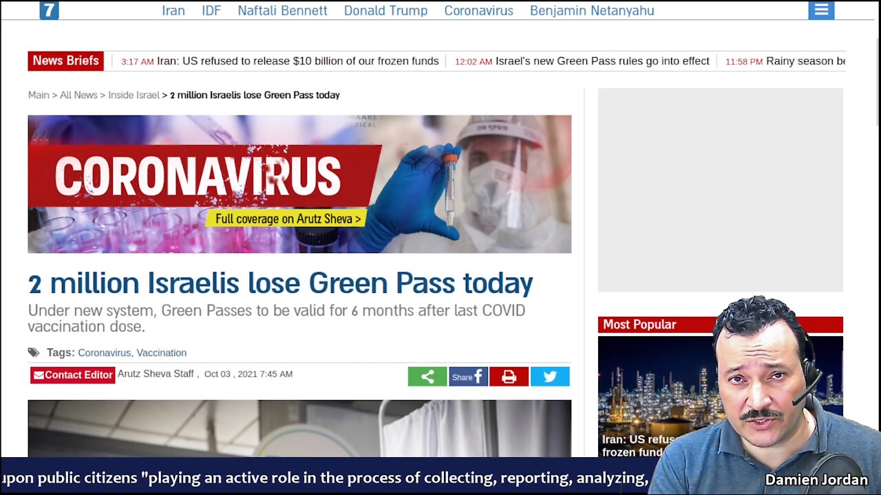 2 Million Israelis Just Lost Their Green Pass