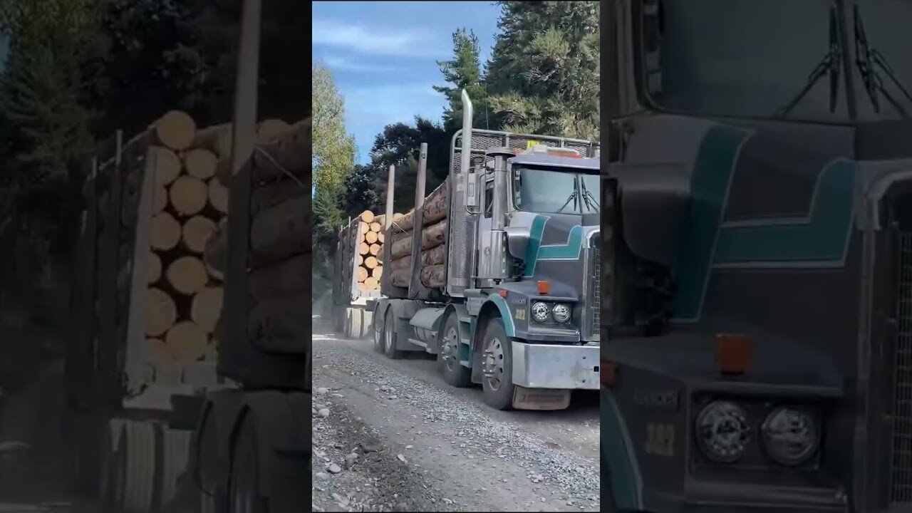 Logging Truck with Trailer