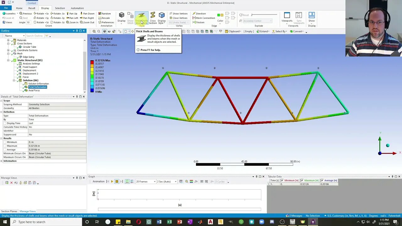 Truss Analysis - FEA using ANSYS - Lesson 3